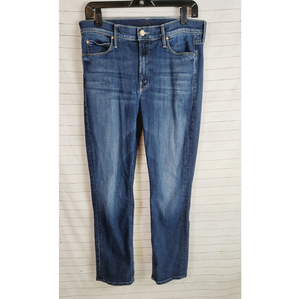 MOTHER Women's Blue Cropped Ankle Jeans